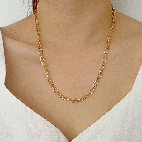 Necklace Antique 14K Long Rolo Belcher Chain Necklace - 14K Yellow Gold  Chain, Necklaces - NECKL204681 | The RealReal